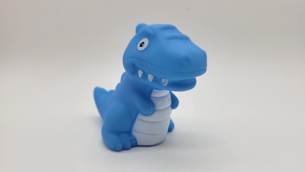 sealed blue dinosaur bath toy