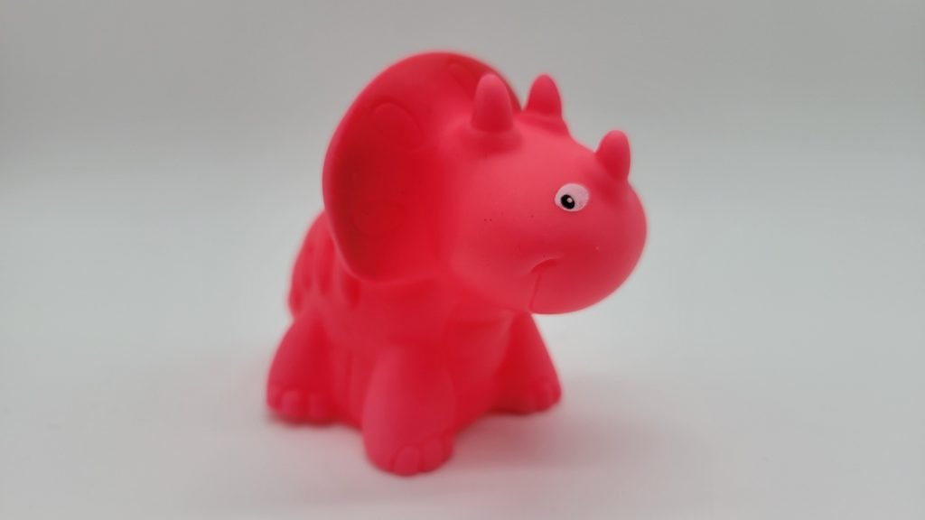 sealed pink dinosaur bath toy